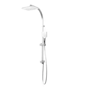 Schulte Duschsystem 'DuschMaster Rain II Square White Style' mit Umsteller, eckig, 102 cm