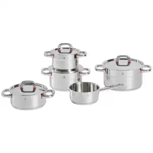 WMF Kochtopfset Premium one, Edelstahl, Metall, 5-teilig, 16 cm,20 cm,16 cm, rostfrei, stapelbar, Griffe werden nicht heiß, Kochen, Töpfe, Topfsets