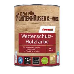 toom Wetterschutz-Holzfarbe seidenmatt anthrazit 2,5 l