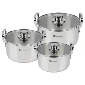 Masterpro Kochtopfset Masterpro Smart, Silber, Metall, 6-teilig, 20 cm,24 cm, 3,14 l,6,5 l,11,6 l, Kochen, Töpfe, Topfsets