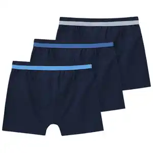 3 Jungen Boxer unifarben DUNKELBLAU