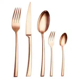 Echtwerk Besteckset Avelino Shiny, Bronze, Metall, 30-teilig, rostfrei, lebensmittelecht, Essen & Trinken, Besteck, Besteck-Sets