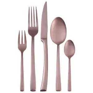 Echtwerk Besteckset, Bronze, Metall, 30-teilig, rostfrei, lebensmittelecht, Essen & Trinken, Besteck, Besteck-Sets