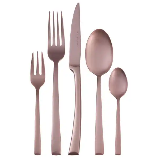 Bild 1 von Echtwerk Besteckset, Bronze, Metall, 30-teilig, rostfrei, lebensmittelecht, Essen & Trinken, Besteck, Besteck-Sets