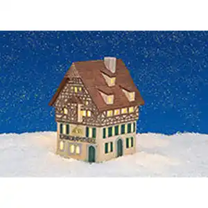 Xxxl Dekohaus, Braun, Beige, Keramik, Haus, 11x17x16 cm, Dekoration, Weihnachtsdekoration, Winterdeko