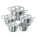 Bild 1 von Zwilling Kochtopfset Twin Classic Mat., Edelstahl, Metall, 5-teilig, 16 cm,20 cm,16 cm, 2 l,3.5 l,6 l,3 l,1.5 l, rund, Kochen, Töpfe, Topfsets