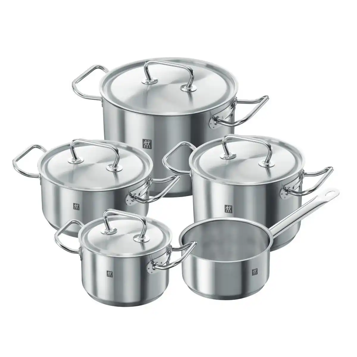Bild 1 von Zwilling Kochtopfset Twin Classic Mat., Edelstahl, Metall, 5-teilig, 16 cm,20 cm,16 cm, 2 l,3.5 l,6 l,3 l,1.5 l, rund, Kochen, Töpfe, Topfsets