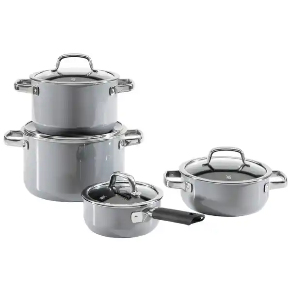 Bild 1 von WMF Kochtopfset Fusiontec, Grau, Metall, 4-teilig, 20 cm,24 cm,16 cm, kratzfest, breiter Schüttrand, Kochen, Töpfe, Topfsets