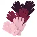 Bild 1 von 3 Paar Mädchen Handschuhe im Set ROSA / DUNKELLILA