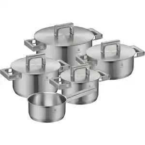 WMF Kochtopfset Ultimate Cool, Edelstahl, Metall, 5-teilig, 16 cm,20 cm,16 cm, 1,9 l,3,4 l,5,7 l,2,5 l,1,4 l, 29.4x28.2x50.6 cm, Kochen, Töpfe, Topfsets