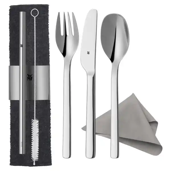 Bild 1 von WMF Besteckset My2Go, Grau, Silber, Metall, 8-teilig, rostfrei, Essen & Trinken, Besteck, Besteck-Sets