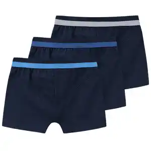 3 Jungen Boxer unifarben DUNKELBLAU