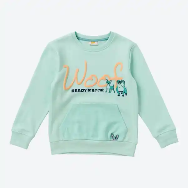 Bild 1 von Kinder-Jungen-Sweatshirt mit Kängurutasche, Turquoise