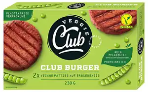 Vossko Club Burger vegane Patties auf Erbsenbasis