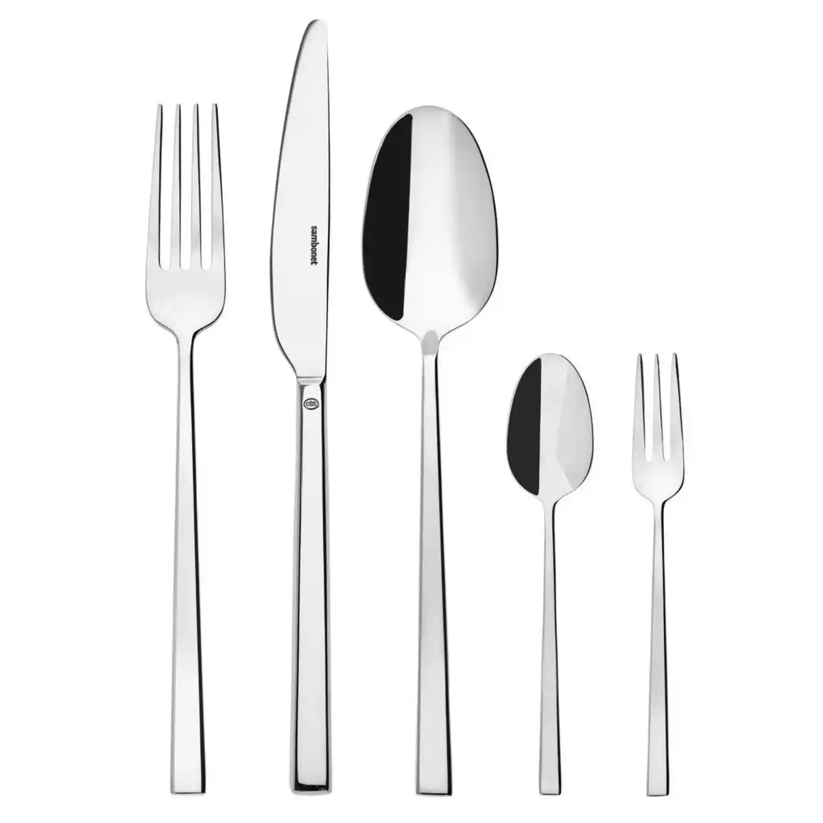 Bild 1 von Sambonet Besteckset Rock, Edelstahl, Metall, 60-teilig, lebensmittelecht, Essen & Trinken, Besteck, Besteck-Sets