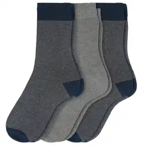 3 Paar Herren Socken im Muster-Mix GRAU / DUNKELBLAU