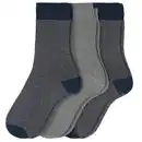 Bild 1 von 3 Paar Herren Socken im Muster-Mix GRAU / DUNKELBLAU