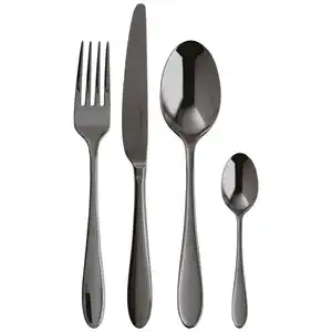 Sambonet Besteckset, Schwarz, Metall, 24-teilig, 30.5x5x32.8 cm, DIN EN ISO 14001, DIN EN ISO 50001, DIN EN ISO 9001, Essen & Trinken, Besteck, Besteck-Sets