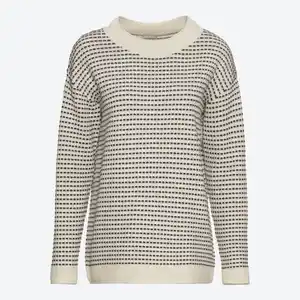 Damen-Pullover mit überschnittener Schulter, Ecru