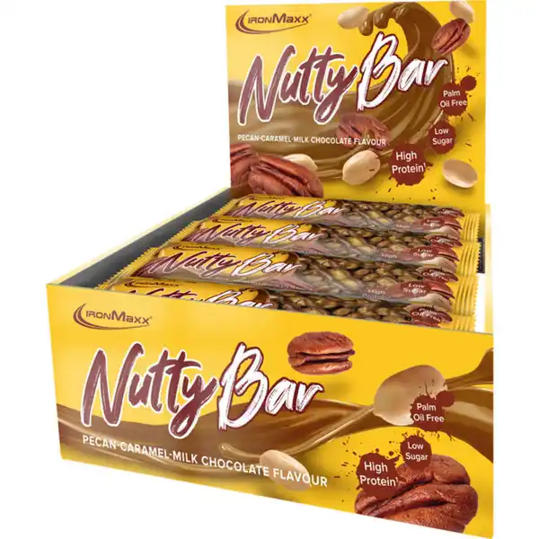 Bild 1 von IronMaxx Nutty Bar Caramel Pecan Chocolat, 12er Pack