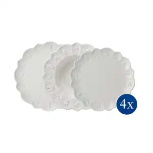 Villeroy & Boch Tellerset Toy`s Delight Royal Classic, Weiß, Keramik, 12-teilig, Weihnachten, stoßfest, Essen & Trinken, Geschirr, Geschirr-Sets, Teller-Sets