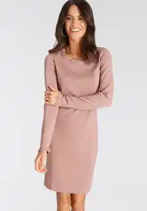 Laura Scott Strickkleid mit femininer Wellenkante - NEUE KOLLEKTION, Rosa