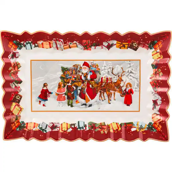 Bild 1 von Villeroy & Boch Tortenplatte Toy`s Fantasy, Mehrfarbig, Keramik, Weihnachten, rechteckig, 23x3.5x35.5 cm, Tischkultur & Servieren, Servierplatten