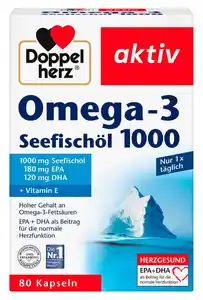 DOPPELHERZ AKTIV Omega-3 Seefischöl 1000, 80-St.-Packg.