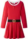 Bild 1 von Weihnachtliches Mädchen Jerseykleid, 104/110, Rot