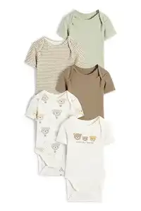 C&A Multipack 5er-Bärchen-Baby-Body, Grün, Größe: 56