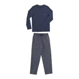 Herren Winter Pyjama, navy, Größe L