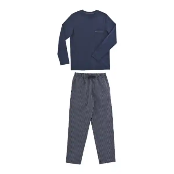 Bild 1 von Herren Winter Pyjama, navy, Größe L