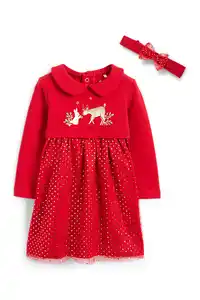 C&A Rudolf und Häschen-Baby-Weihnachts-Outfit-2 teilig, Rot, Größe: 50