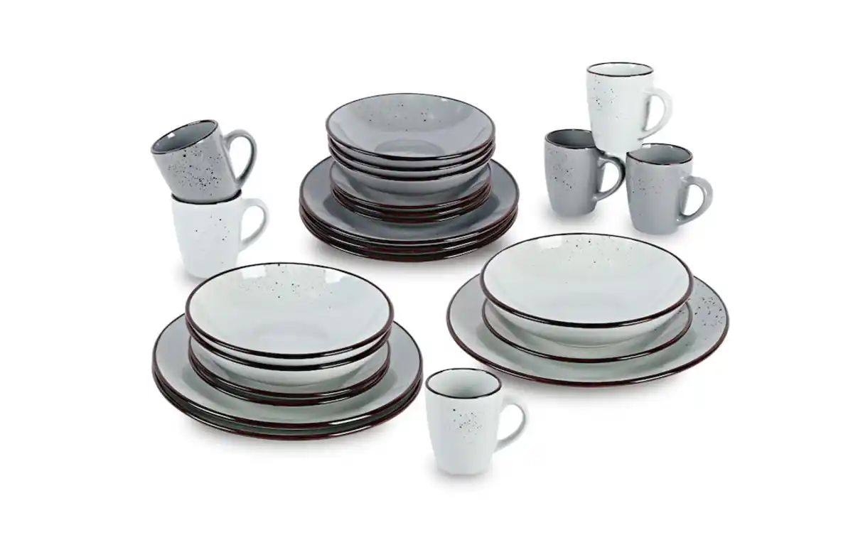 Bild 1 von Kombiservice Kelso Steinzeug 24-teilig hell-/dunkelgrau