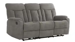 Einzelsofa 3-Sitzer grau 189 cm - mit Relaxfunktion - SERIO