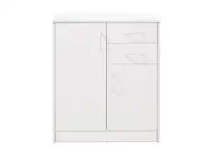 Kommode mit 2 Schubladen weiß 74 cm - OPTIMUS
