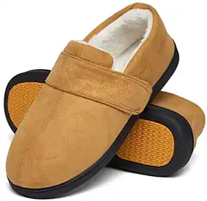 Mishansha Warme Hausschuhe Herren Winter Haus Pantoffeln Männer Plüsch Memory Foam Slippers Haus Winterschuhe Gebrannte Umbra Gr.41