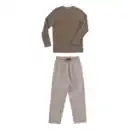 Bild 1 von Herren Winter Pyjama, braun, Größe XL