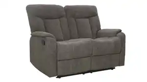 Einzelsofa 2-Sitzer grau 134 cm - mit Relaxfunktion - SERIO