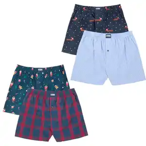 HAPPY SHORTS Herren-Boxershorts, 2-St.-Packg.