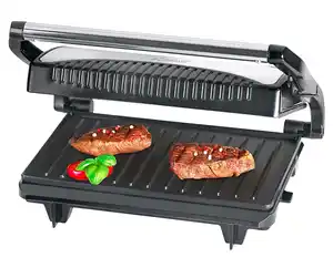 BOMANN Multigrill MG 2251 CB Edelstahlgehäuse, 700 Watt, inox-schwarz