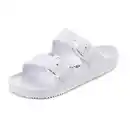 Bild 1 von VICT POPU Pantoletten Damen mit Fussbett Sandalen Flach rutschfest Sommer Badelatschen Lässig Eva Slides Erwachsene Schlappen Weiß 36