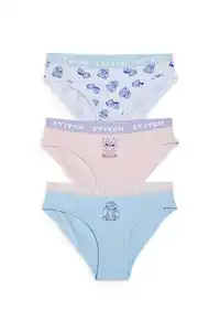 C&A Multipack 3er-Lilo & Stitch-Slip, Blau, Größe: 110-116