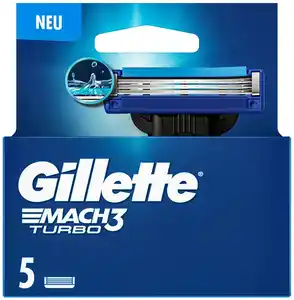 GILLETTE Rasierklingen Mach3 Turbo, 5-St.-Packg.