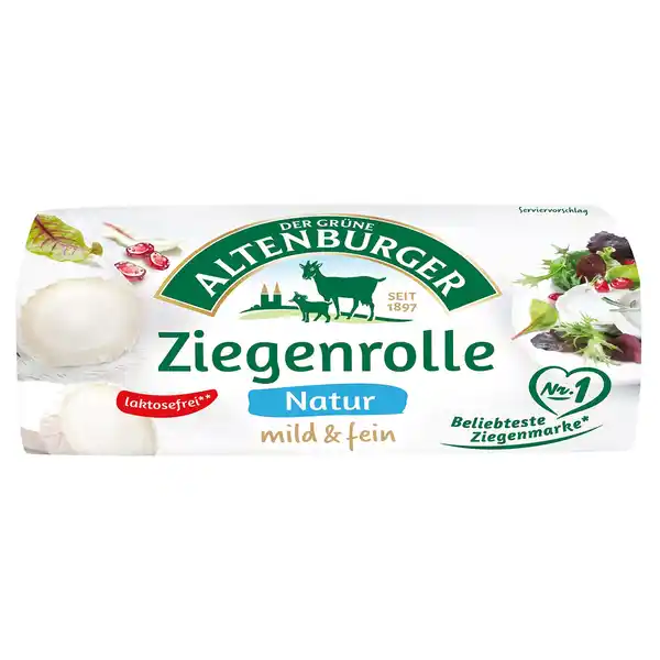 Bild 1 von DER GRÜNE ALTENBURGER Ziegenkäse 150 g, Ziegenrolle