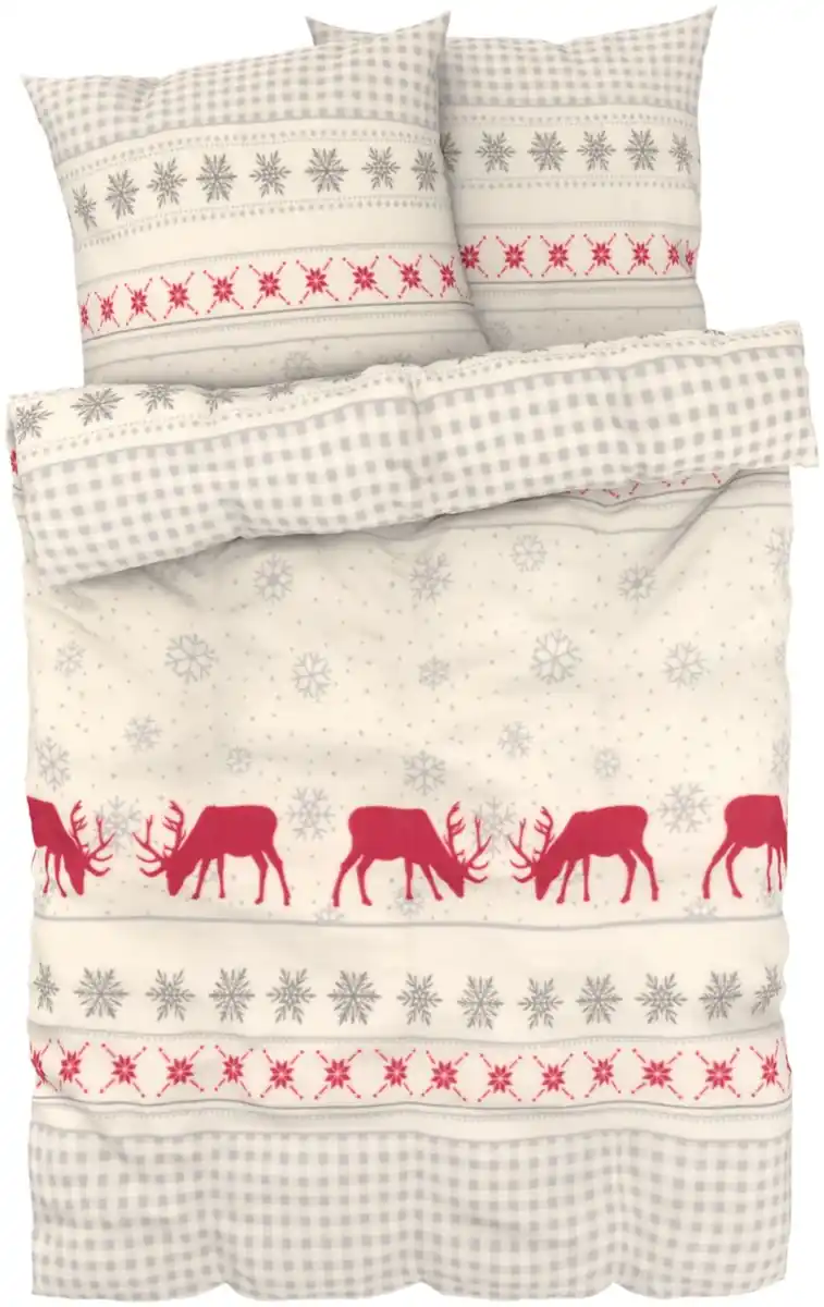 Bild 2 von LIV&BO® Fleece-Bettwäsche-Set ca. 200 x 220 cm, 3-teilig