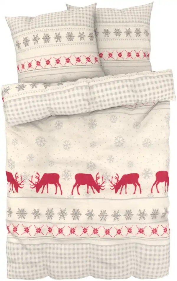 Bild 2 von LIV&BO® Fleece-Bettwäsche-Set ca. 200 x 220 cm, 3-teilig