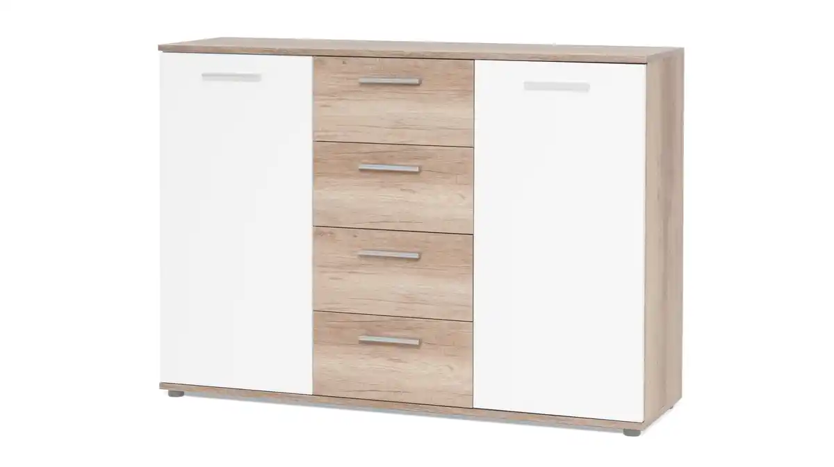 Bild 1 von Kommode Sonoma Eiche - weiß 120 x 85 cm 2-türig - JACKY