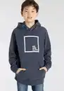 Bild 1 von Alife & Kickin Kapuzensweatshirt Logo-Print in melierter Qualität, Blau