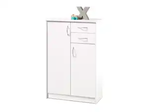 Kommode mit 2 Schubladen weiß 74 cm - OPTIMUS
